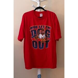 Anvil Scooby Doo T-Shirt Red Who Let The Dog Out Graphic Unisex 2XL